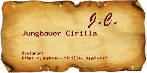 Jungbauer Cirilla névjegykártya